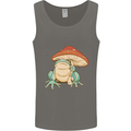 A Frog Under a Toadstool Umbrella Toad Mens Vest Tank Top Charcoal