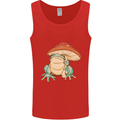 A Frog Under a Toadstool Umbrella Toad Mens Vest Tank Top Red