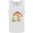 A Frog Under a Toadstool Umbrella Toad Mens Vest Tank Top White