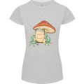 A Frog Under a Toadstool Umbrella Toad Womens Petite Cut T-Shirt Sports Grey