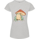 A Frog Under a Toadstool Umbrella Toad Womens Petite Cut T-Shirt Sports Grey
