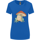 A Frog Under a Toadstool Umbrella Toad Womens Wider Cut T-Shirt Royal Blue