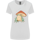 A Frog Under a Toadstool Umbrella Toad Womens Wider Cut T-Shirt White
