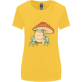 A Frog Under a Toadstool Umbrella Toad Womens Wider Cut T-Shirt Yellow