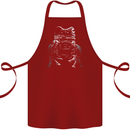 A Frog With an Eyepatch Cotton Apron 100% Organic Maroon