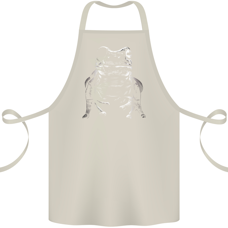 A Frog With an Eyepatch Cotton Apron 100% Organic Natural
