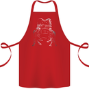 A Frog With an Eyepatch Cotton Apron 100% Organic Red