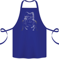 A Frog With an Eyepatch Cotton Apron 100% Organic Royal Blue