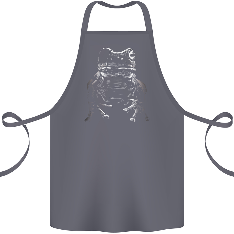 A Frog With an Eyepatch Cotton Apron 100% Organic Steel