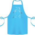 A Frog With an Eyepatch Cotton Apron 100% Organic Turquoise