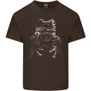 A Frog With an Eyepatch Kids T-Shirt Childrens Chocolate