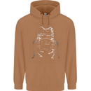 A Frog With an Eyepatch Mens 80% Cotton Hoodie Caramel Latte