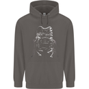 A Frog With an Eyepatch Mens 80% Cotton Hoodie Charcoal