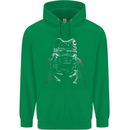A Frog With an Eyepatch Mens 80% Cotton Hoodie Irish Green