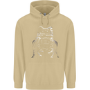 A Frog With an Eyepatch Mens 80% Cotton Hoodie Sand