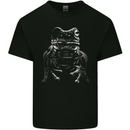 A Frog With an Eyepatch Mens Cotton T-Shirt Tee Top Black
