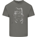 A Frog With an Eyepatch Mens Cotton T-Shirt Tee Top Charcoal