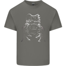 A Frog With an Eyepatch Mens Cotton T-Shirt Tee Top Charcoal