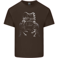 A Frog With an Eyepatch Mens Cotton T-Shirt Tee Top Dark Chocolate