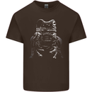 A Frog With an Eyepatch Mens Cotton T-Shirt Tee Top Dark Chocolate