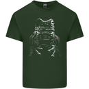 A Frog With an Eyepatch Mens Cotton T-Shirt Tee Top Forest Green