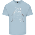 A Frog With an Eyepatch Mens Cotton T-Shirt Tee Top Light Blue