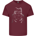 A Frog With an Eyepatch Mens Cotton T-Shirt Tee Top Maroon