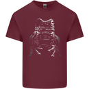 A Frog With an Eyepatch Mens Cotton T-Shirt Tee Top Maroon
