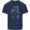 A Frog With an Eyepatch Mens Cotton T-Shirt Tee Top Navy Blue