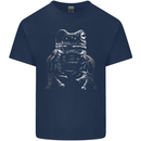 A Frog With an Eyepatch Mens Cotton T-Shirt Tee Top Navy Blue