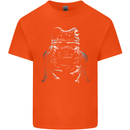 A Frog With an Eyepatch Mens Cotton T-Shirt Tee Top Orange