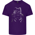 A Frog With an Eyepatch Mens Cotton T-Shirt Tee Top Purple