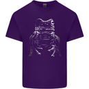 A Frog With an Eyepatch Mens Cotton T-Shirt Tee Top Purple
