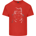 A Frog With an Eyepatch Mens Cotton T-Shirt Tee Top Red