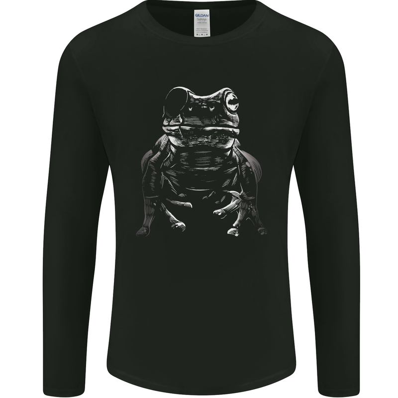 A Frog With an Eyepatch Mens Long Sleeve T-Shirt Black