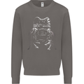 A Frog With an Eyepatch Mens Sweatshirt Jumper Charcoal