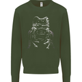 A Frog With an Eyepatch Mens Sweatshirt Jumper Forest Green