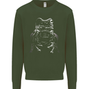 A Frog With an Eyepatch Mens Sweatshirt Jumper Forest Green