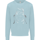 A Frog With an Eyepatch Mens Sweatshirt Jumper Light Blue