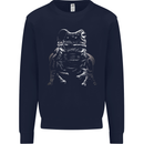 A Frog With an Eyepatch Mens Sweatshirt Jumper Navy Blue