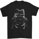 A Frog With an Eyepatch Mens T-Shirt Cotton Gildan Black