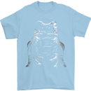 A Frog With an Eyepatch Mens T-Shirt Cotton Gildan Light Blue
