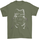A Frog With an Eyepatch Mens T-Shirt Cotton Gildan Military Green