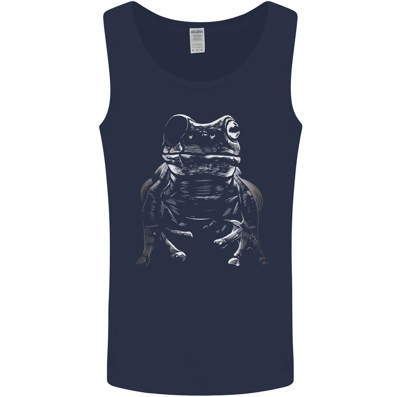 A Frog With an Eyepatch Mens Vest Tank Top Navy Blue