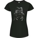 A Frog With an Eyepatch Womens Petite Cut T-Shirt Black