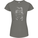 A Frog With an Eyepatch Womens Petite Cut T-Shirt Charcoal