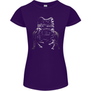 A Frog With an Eyepatch Womens Petite Cut T-Shirt Purple