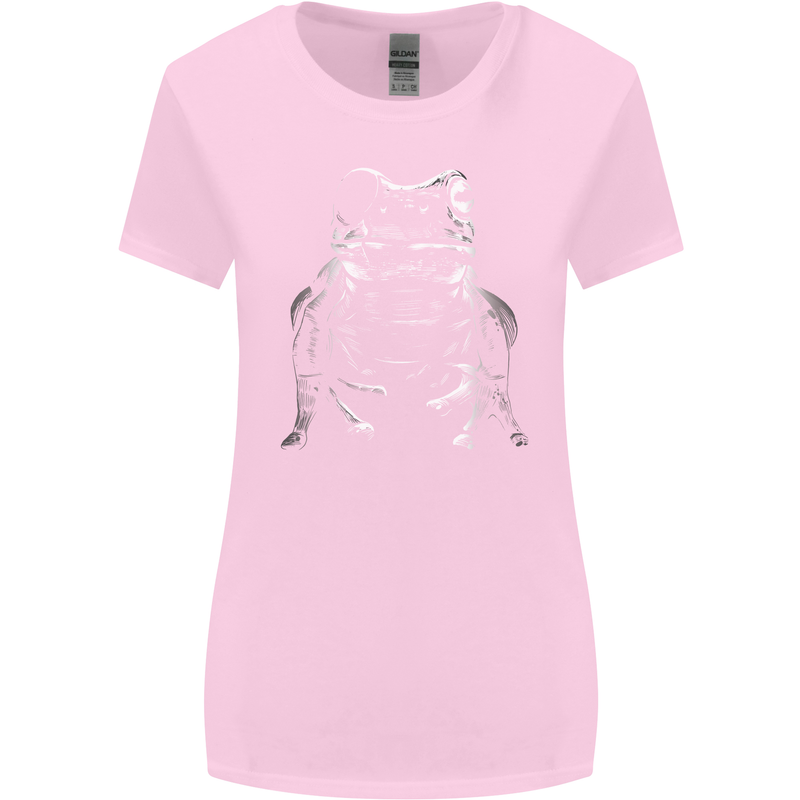 A Frog With an Eyepatch Womens Wider Cut T-Shirt Light Pink