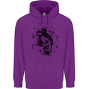 A Frog on a Mushroom Childrens Kids Hoodie Purple