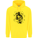 A Frog on a Mushroom Childrens Kids Hoodie Yellow